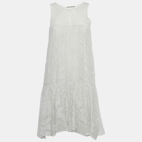Ermanno Scervino White Lace Sleeveless Mini Dress S - Ermanno Scervino - Modalova