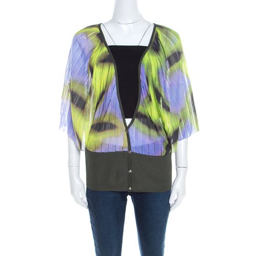 Escada Multicolor Fantasy Print Knit Kimono Sleeve Cardigan L - Escada - Modalova