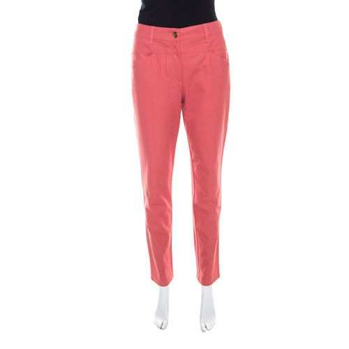 Escada Coral Pink Stretch Denim Teresa Straight Leg Jeans M - Escada - Modalova