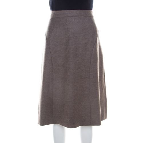 Escada Pine Brown Wool Tailored Rubla A Line Skirt M - Escada - Modalova