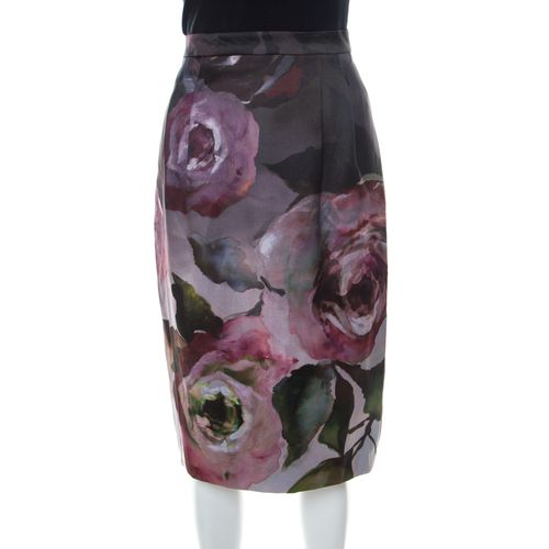 Escada Multicolor Floral Print Knee Length Sheath Skirt L - Escada - Modalova