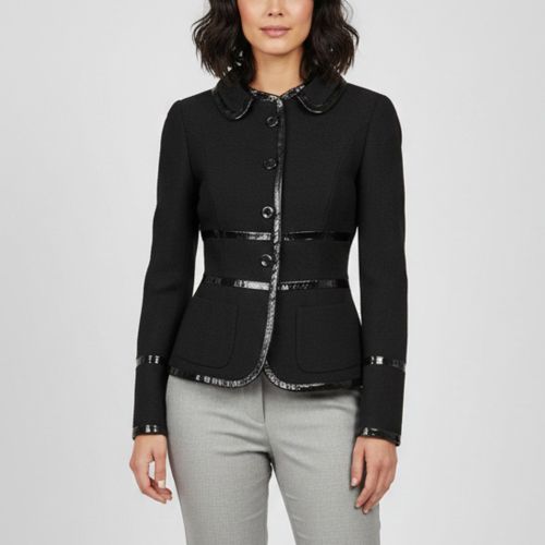 Wool Blend Front Button Jacket M - Escada - Modalova