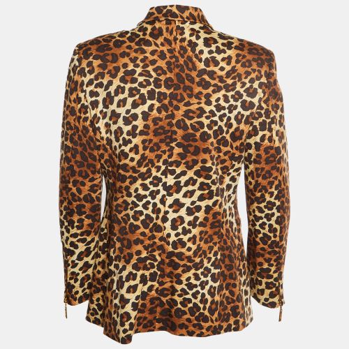 Brown Leopard Print Wool Blend Blazer M - Escada - Modalova