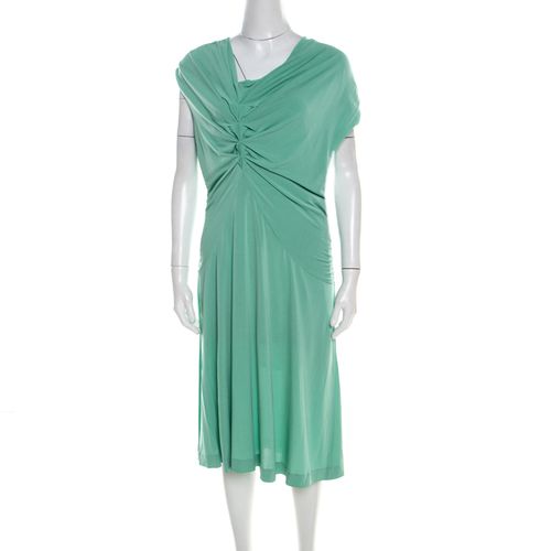 Aqua Knit Ruched Draped Front Sleeveless Dress L - Escada - Modalova