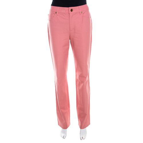 Escada Framboise Pink Stretch Denim High Rise Straight Leg Tessa Jeans M - Escada - Modalova