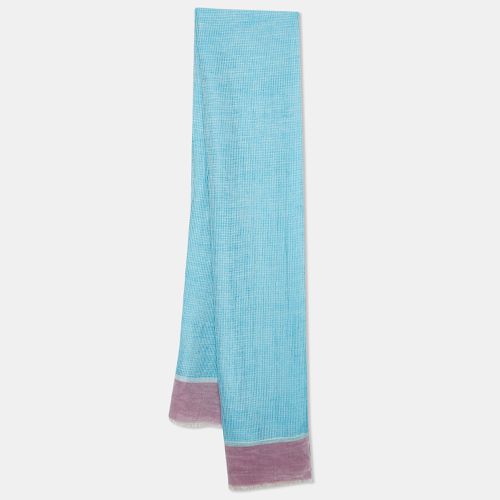 Etro Blue/Pink Linen & Cotton Stole - Etro - Modalova