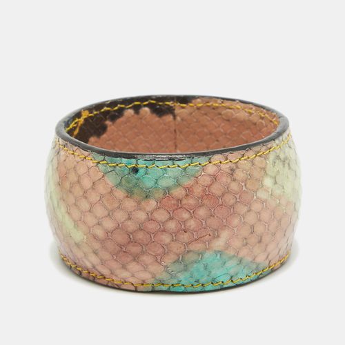 Etro Multicolor Python Effect Leather Bangle Bracelet - Etro - Modalova