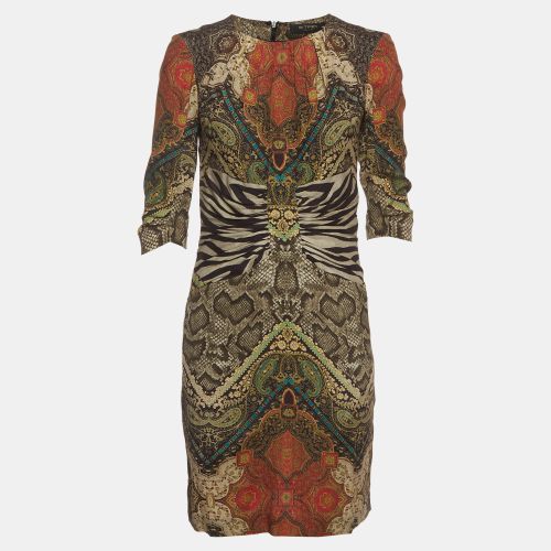 Multicolour Mixed Print Stretch Satin Ruched Mini Dress M - Etro - Modalova