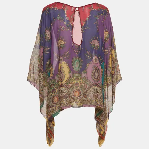 Paisley Print Beaded Chiffon Kaftan Blouse One Size - Etro - Modalova