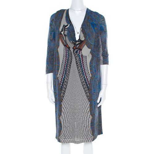 Etro Multicolor Paisley Printed Cowl Neck Shift Dress L - Etro - Modalova