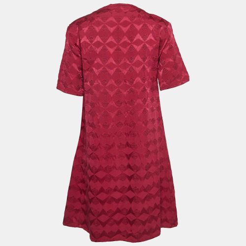 Pink Patterned Silk & Wool Blend Mini Dress S - Etro - Modalova