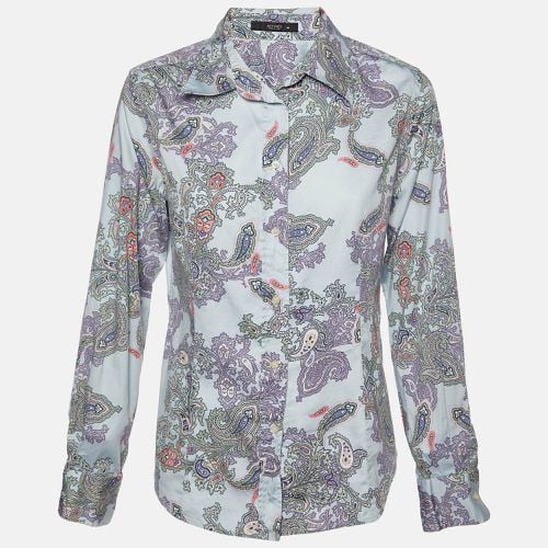 Etro Blue Paisley Print Cotton Buttoned Up Shirt L - Etro - Modalova