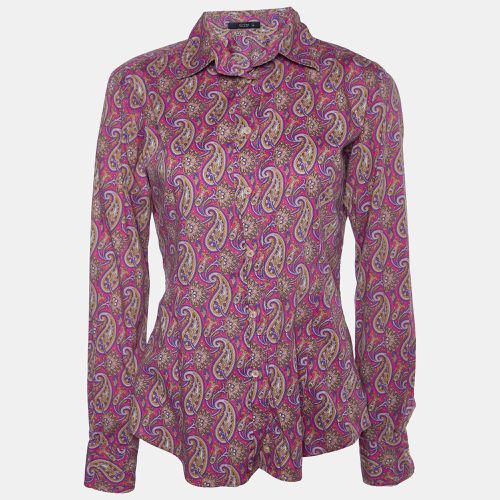 Etro Pink Paisley Print Cotton Buttoned Up Shirt L - Etro - Modalova