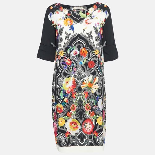 Etro Black Floral Print Stretch Crepe Shift Dress M - Etro - Modalova