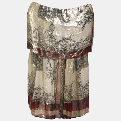 Printed Silk Blend Lurex Top L - Etro - Modalova