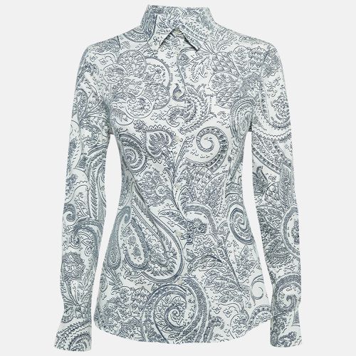 Etro White Printed Cotton Long Sleeve Shirt S - Etro - Modalova