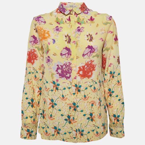 Etro Yellow Floral Silk Full Sleeve Shirt M - Etro - Modalova