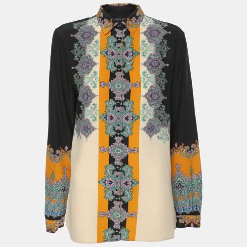 Etro Multicolor Printed Silk Button Front Shirt M - Etro - Modalova