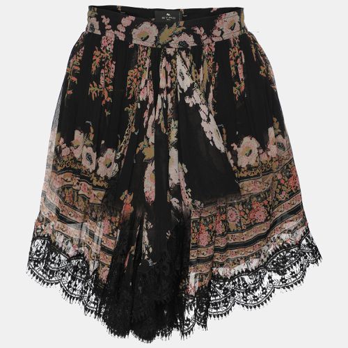 Etro Multicolor Printed Silk Lace Mini Skirt S - Etro - Modalova