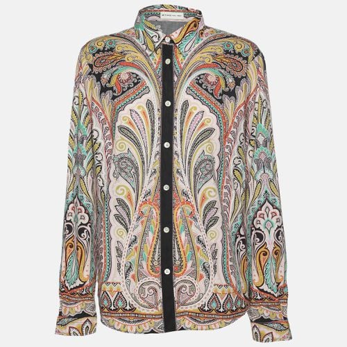 Etro Multicolor Print Cotton Blend Full Sleeve Shirt M - Etro - Modalova