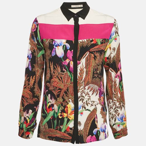 Etro Multicolor Floral Print Silk Long Sleeve Shirt S - Etro - Modalova