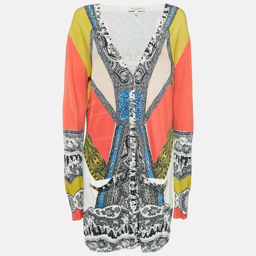 Etro Multicolor Printed Jersey Open Front Cardigan L - Etro - Modalova