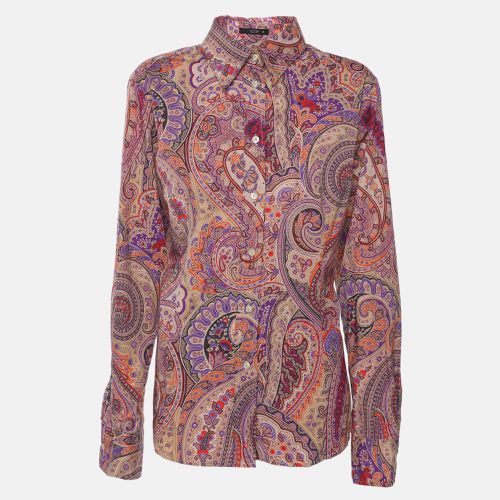 Etro Multicolor Paisley Printed Cotton Button Front Shirt L - Etro - Modalova