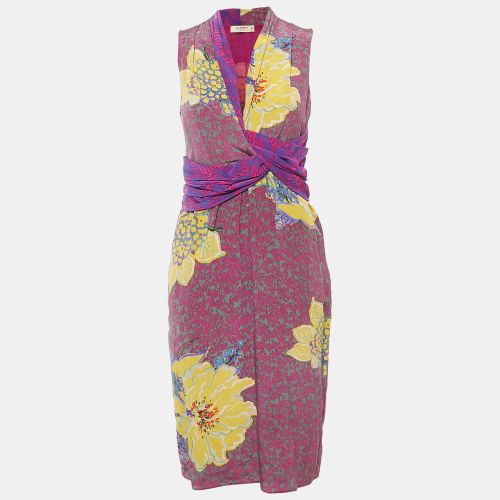 Etro Purple Printed Silk Sleeveless Short Dress M - Etro - Modalova