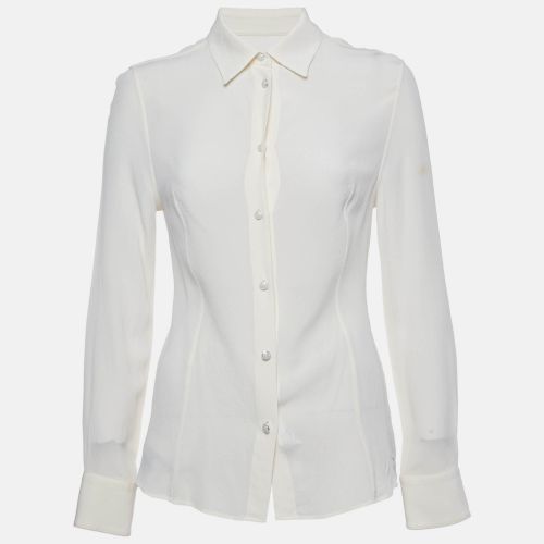 Etro Cream Silk Full Sleeves Shirt M - Etro - Modalova