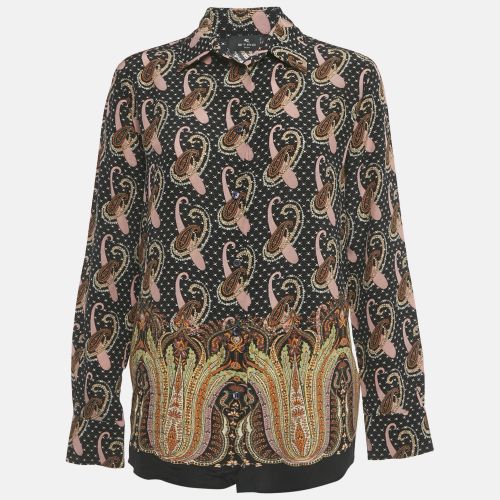 Etro Black Paisley Print Silk Shirt S - Etro - Modalova