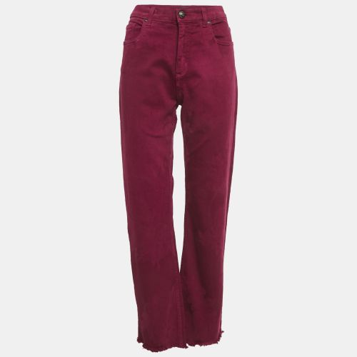 Etro Burgundy Floral Print Denim Jeans M/Waist 29" - Etro - Modalova