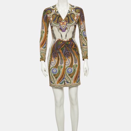 Printed Silk Mini Dress S - Etro - Modalova