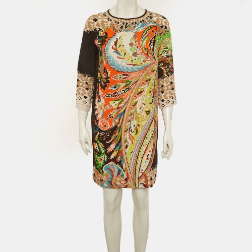 Multicolour Printed Silk Mini Dress S - Etro - Modalova