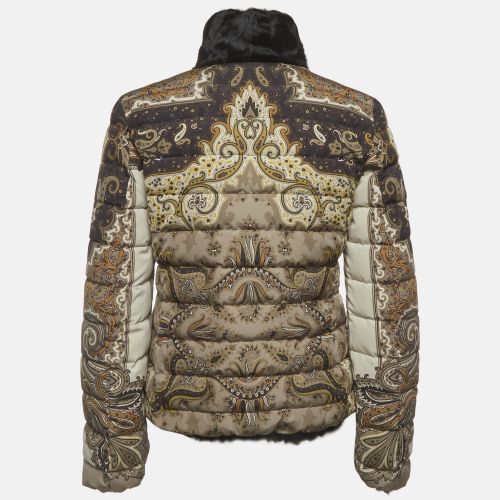 Paisley Print Synthetic Quilted Down Jacket M - Etro - Modalova