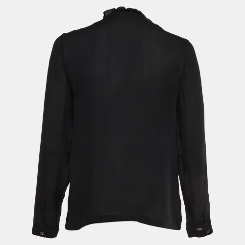 Silk Chiffon Button Up Ruffle Blouse M - Etro - Modalova
