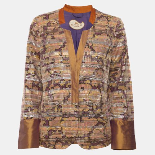 Metallic Printed Satin Blazer S - Etro - Modalova