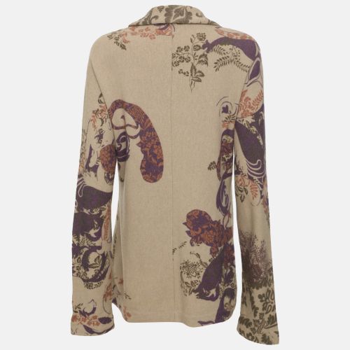 Wool Blend Single Breasted Blazer L - Etro - Modalova