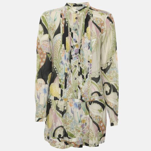 Printed Poplin Pleated Front Blouse M - Etro - Modalova