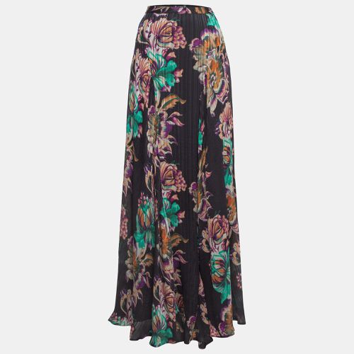 Etro Black Floral Printed Crinkled Silk Maxi Skirt M - Etro - Modalova