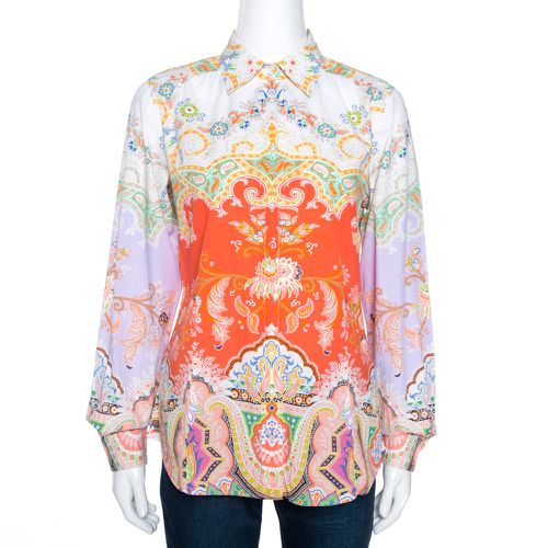 Etro Multicolor Paisley Printed Cotton Button Front Shirt M - Etro - Modalova