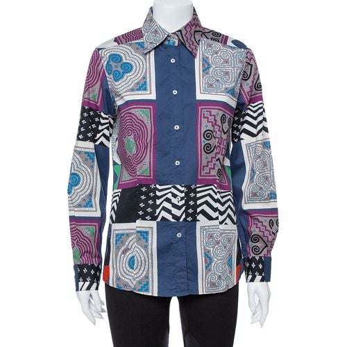 Etro Multicolor Patchwork Print Cotton Button Front Shirt L - Etro - Modalova