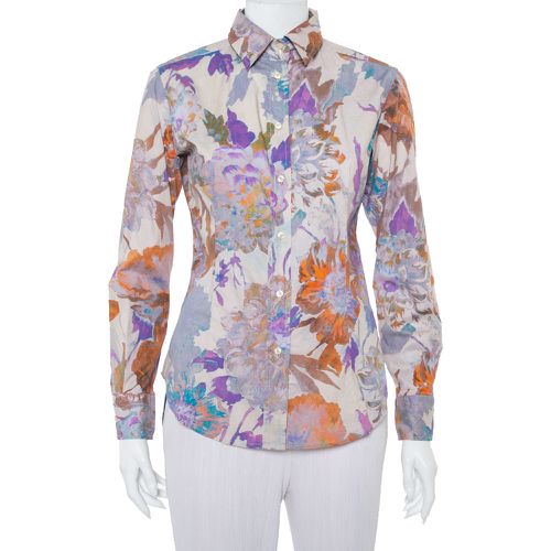 Etro Multicolor Abstract Floral Printed Cotton Button Front Fitted Shirt M - Etro - Modalova