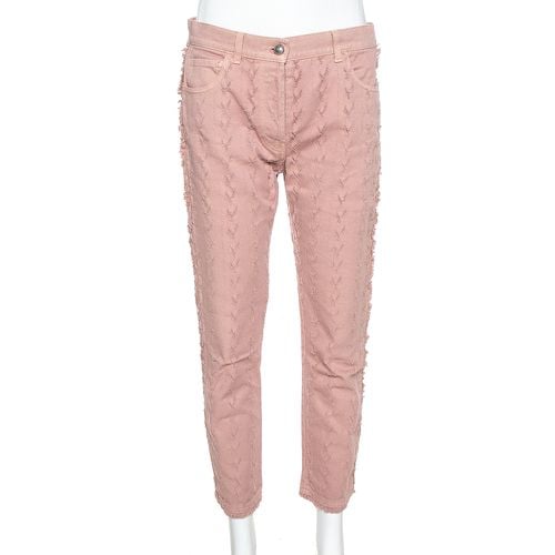 Etro Pink Cotton Distressed Pattern Straight Leg Jeans S - Etro - Modalova