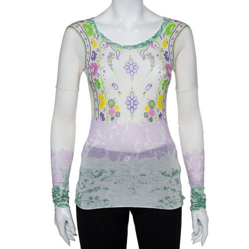 Etro Multicolor Floral Printed Cotton Long Sleeve T-Shirt M - Etro - Modalova