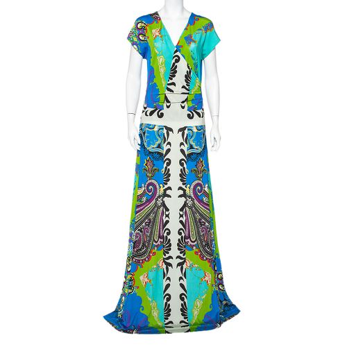 Jersey Draped Faux Wrap Maxi Dress L - Etro - Modalova