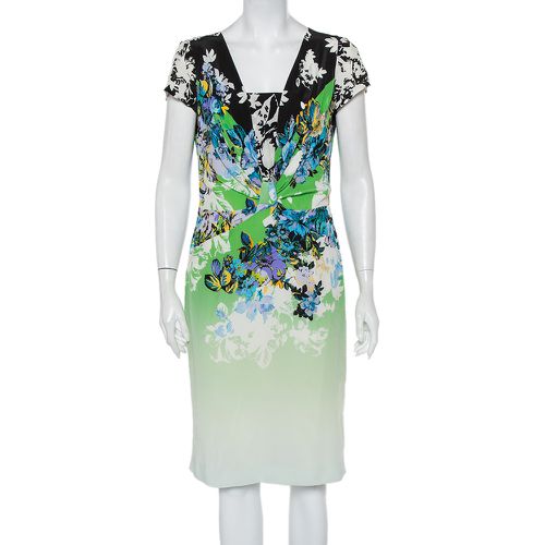 Etro Multicolor Printed Silk Draped Detail Midi Dress L - Etro - Modalova