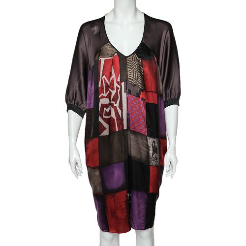 Etro Multicolor Printed Silk Oversized Shift Dress S - Etro - Modalova