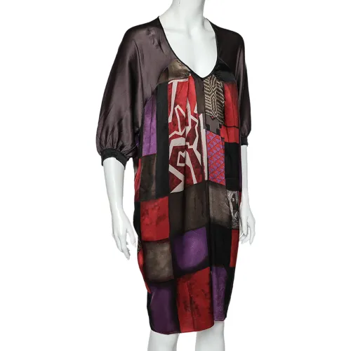 Printed Silk Oversized Shift Dress S - Etro - Modalova