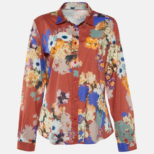 Etro Multicolor Floral Printed Cotton Long Sleeve Button Front Shirt L - Etro - Modalova