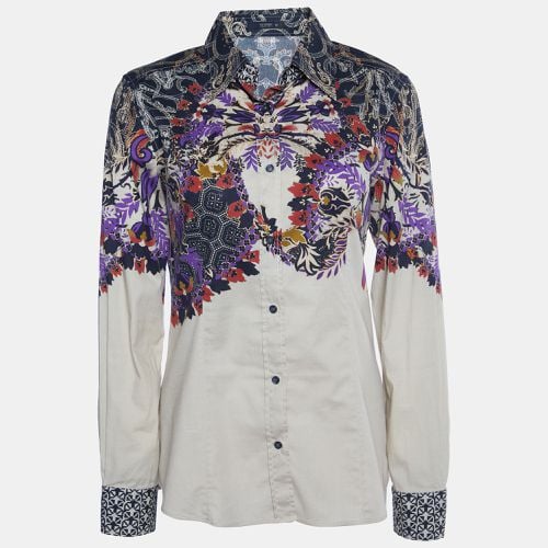 Etro Cream Printed Cotton Button Front Shirt M - Etro - Modalova